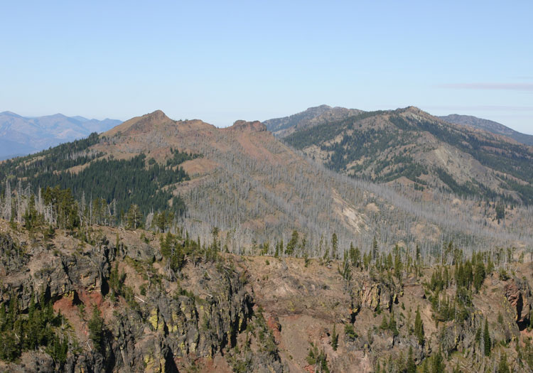 Indian Creek Butte and Pine Creek Mountain from 'Roads End'