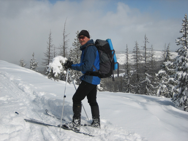 Paul on the Vista Butte Summit with his new Ski Gear