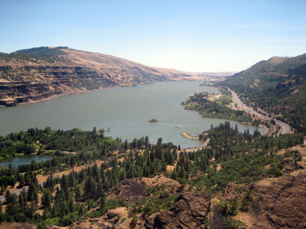 Looking East from the Rowena Crest Viewpoint 
