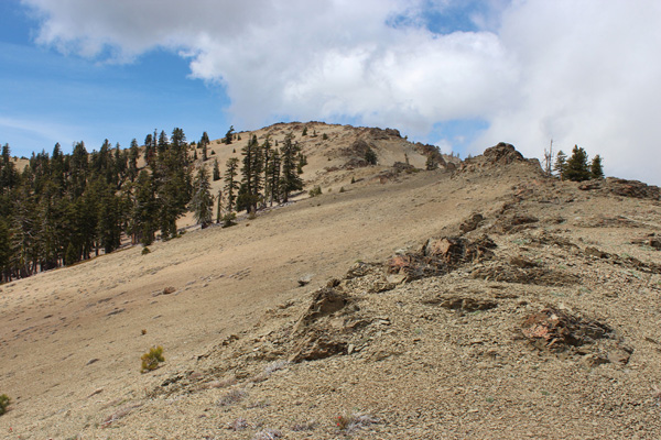 Approaching the summit of South Yolla Bolly Mountain