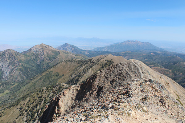 The view north from the summit of Mount Nebo