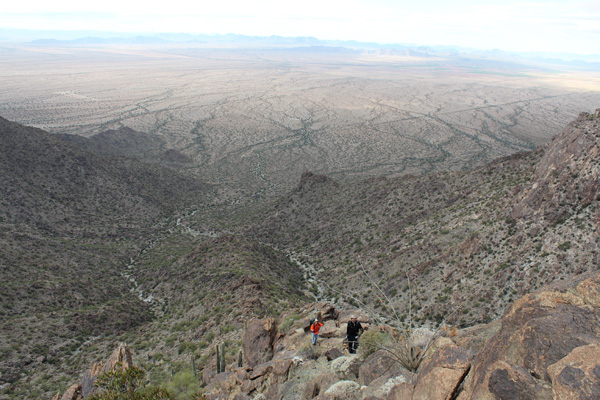 Eric Kassan and Peter Schubert ascending the ridge