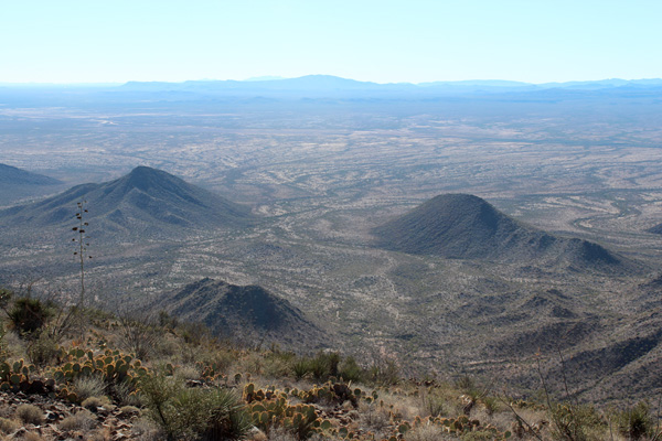 Looking down towards the Vekol Valley and the Table Top Trailhead