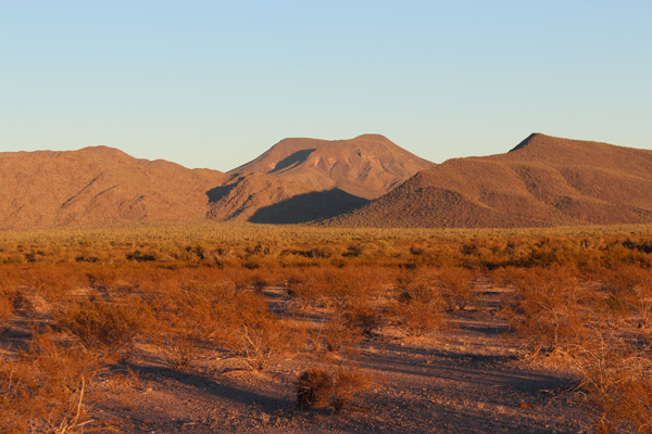 A late afternoon view of Table Top from the Vekol Valley Road