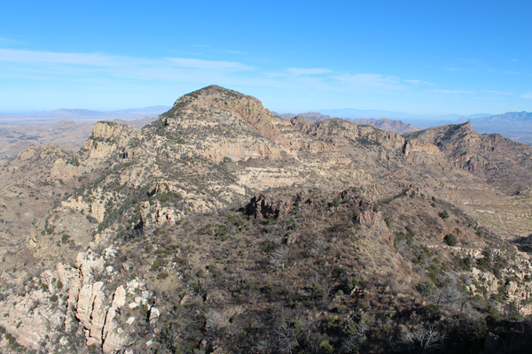 The summit of Atascosa Peak from the Atascosa Lookout
