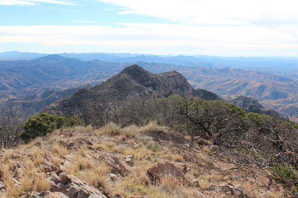 The Atascosa Lookout from the summit of Atascosa Peak