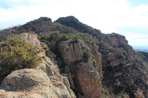Towards the Atascosa Lookout from the traverse