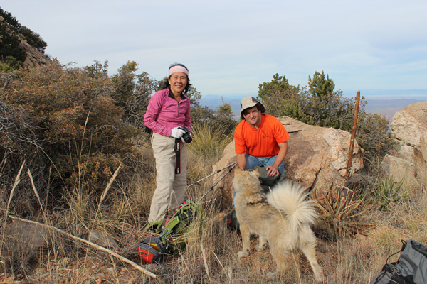 Kay, Eric, and "Jo" at our turnaround point
