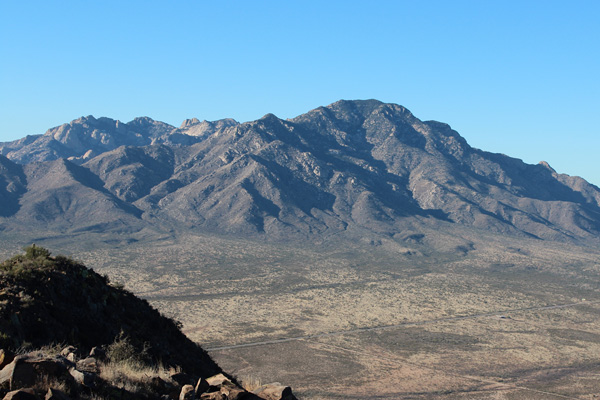The Coyote Mountains from Martina Mountain