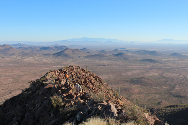 East across the summit ridge of Martina Mountain