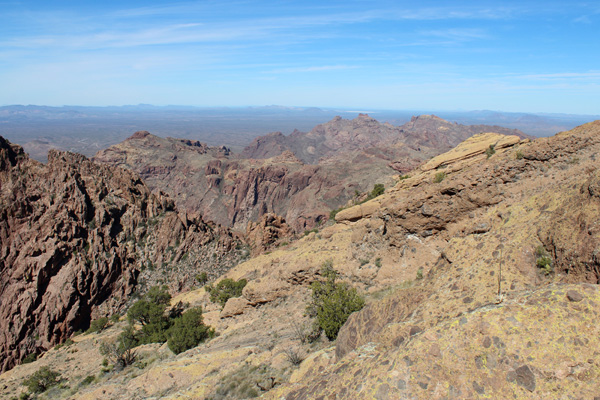 The view north from the Mount Ajo summit