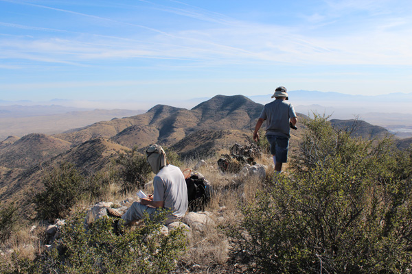 Signing the registry and taking photos on Mae West Peak East