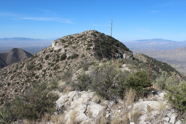 Mae West Peak West from the east summit