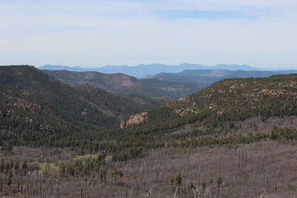 The Sierra Ancha and Mazatzal Mountains from the summit of Aztec Peak