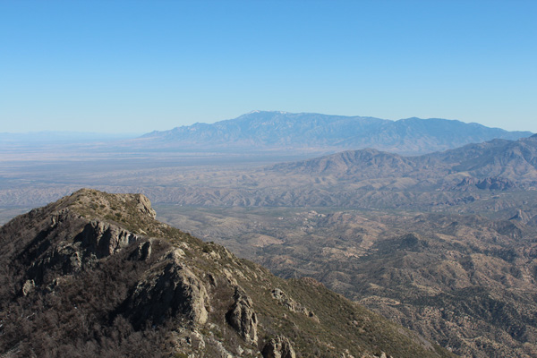 Mount Graham from the summit of Mount Turnbull