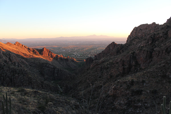 Tucson from the lower Ventana Canyon