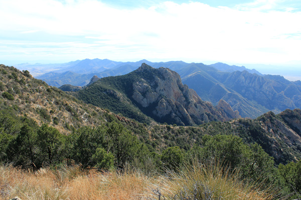 Dragoon Mountains from Mount Glenn's summit ridge