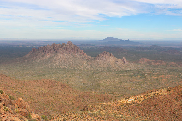 Looking NE towards Ragged Top and Newman and Picacho Peaks