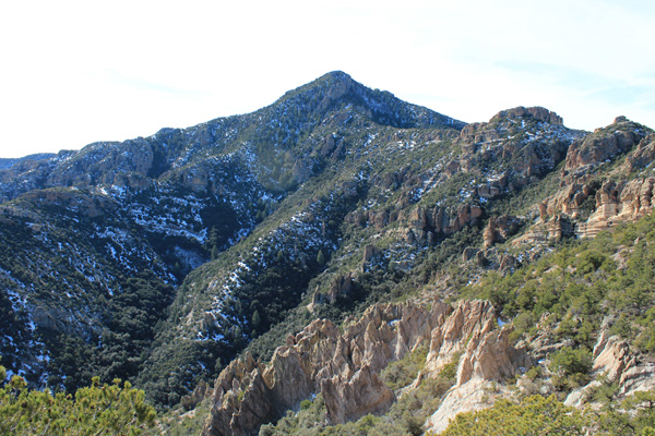 Bassett Peak from the trail near the top of the switchbacks