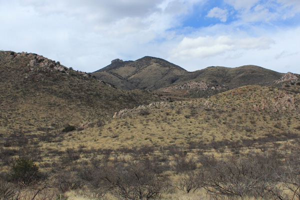 The South Peak from low on the Mascot Mine Road.