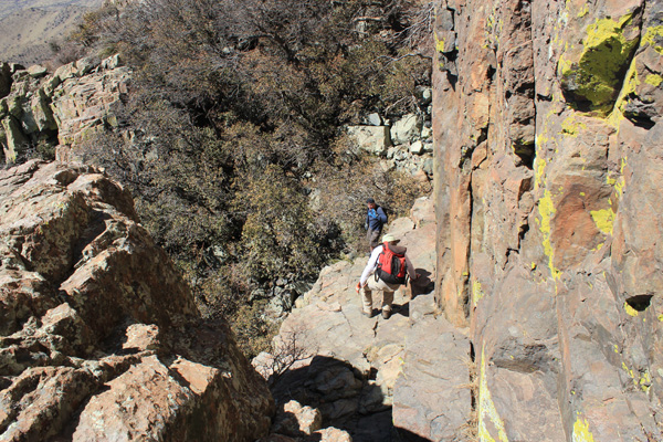 Michael and Matthias descending the ramp