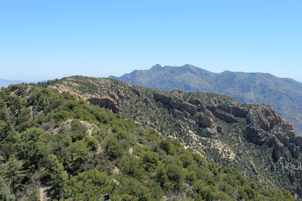 Looking southeast from the Silver Peak summit towards Portal Peak