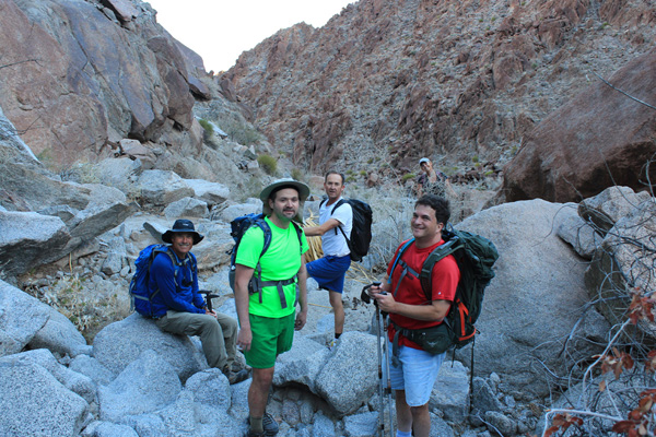 Our team in the north canyon of Sheep Mountain