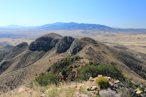Looking south from Peak 6469 towards the Huachuca Mountains