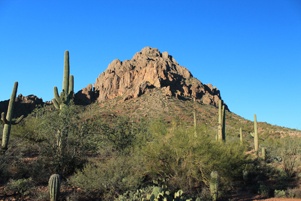 Ragged Top's northeast face. We hiked over a saddle to the left.