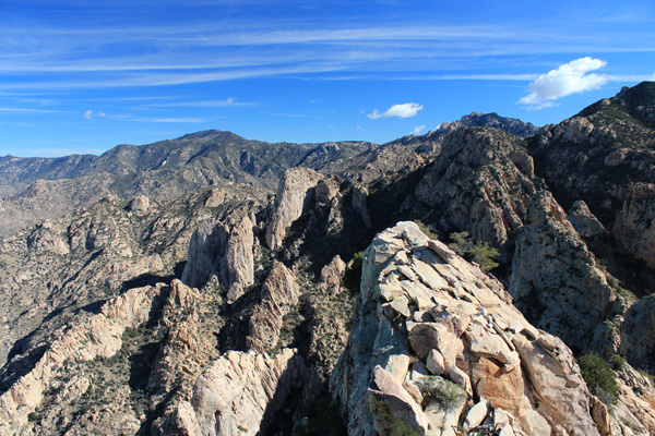 Mount Lemmon and Cathedral Rock from the summit of Table Tooth.