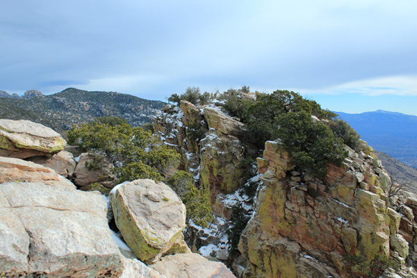 The east summit of Prominent Point from the west summit