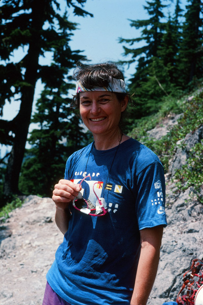 Linda enjoying the backpack into Jefferson Park along the Whitewater Trail.