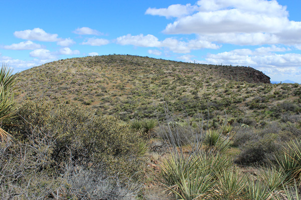 The highpoint of Cimarron Peak rises above the summit ridge