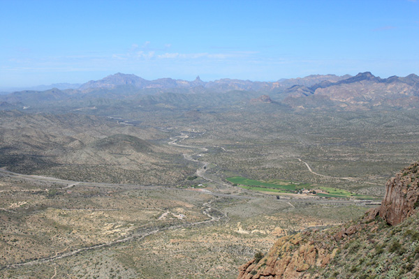 Northwest towards Superstition Benchmark and Weaver's Needle