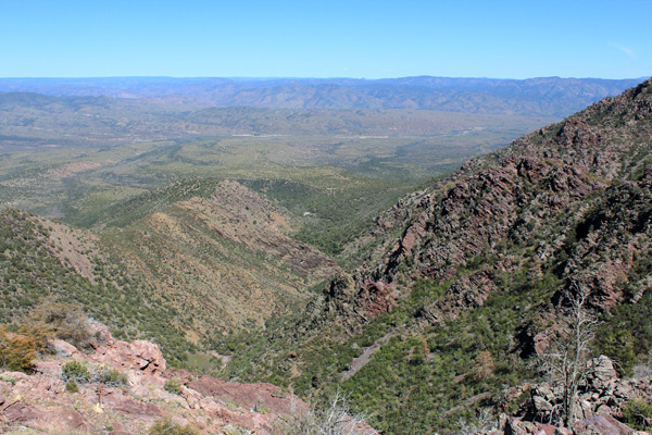 Looking down Barnhardt Canyon from high on the Barnhardt Trail