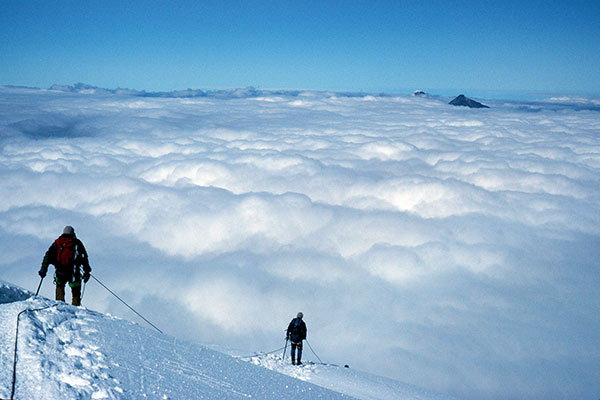 Beginning the descent of Cotopaxi