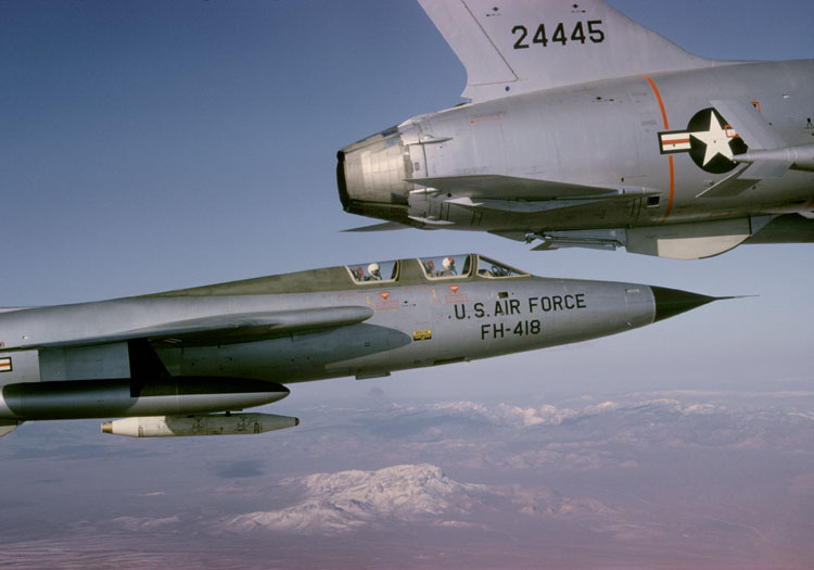 F-105 Thunderchiefs in Formation over Nevada