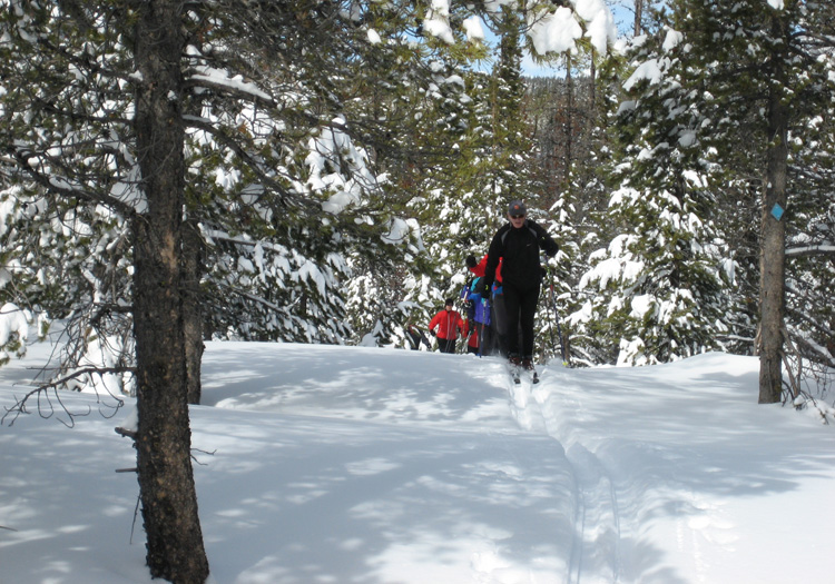 Skiing Flagline Tie Trail