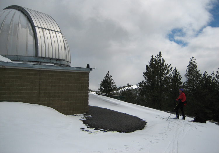 Linda Skiing at Pine Mountain Observatory