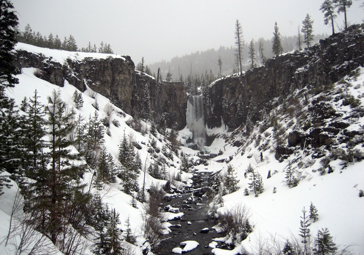 Tumalo Falls in Winter