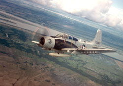 A-1E Skyraider After Bombing Run