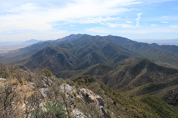 The southern Huachuca Mountains from Huachuca Peak summit