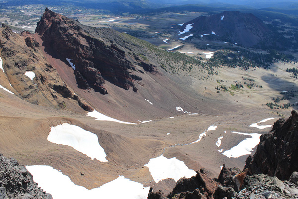 Looking down on the Crook Glacier cirque