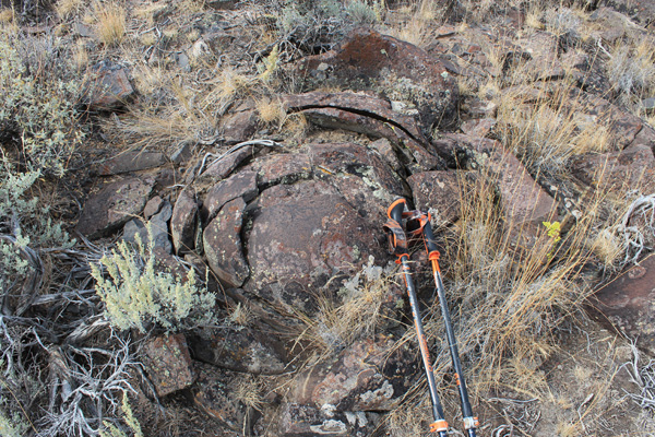 Rock domes protruding from the ground surface.