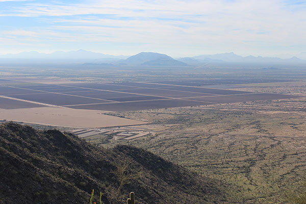 The Silver Reef Mountains and the Tat Momoli Mountains (right) from the Casa Grande Mountains