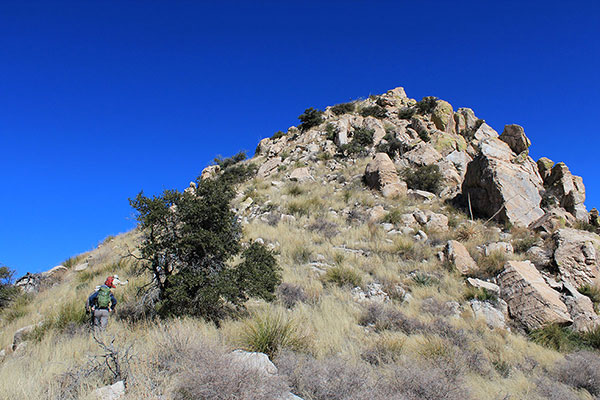 The North Star summit was a short scramble above the upper saddle