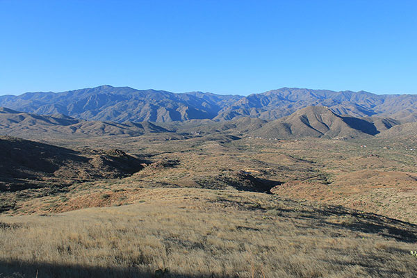 Wasson Peak (left) and Towers Mountain (right) from the Crown King Road