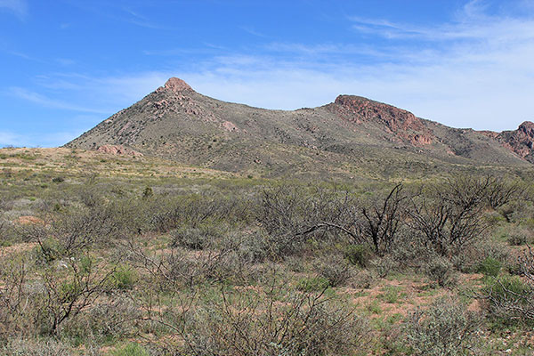 North (L) and South (R) College Peaks from Arizona Highway 80