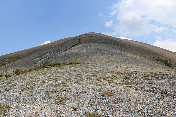 Approaching the false summit of Hurwal Divide from the northwest ridge