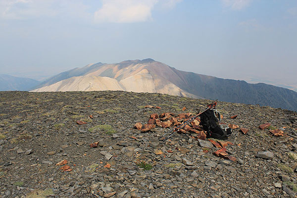 The Hurwal Divide summit with Chief Joseph Mountain to the north